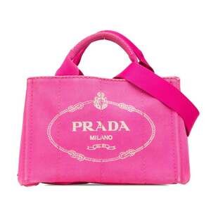 PRADA Pink Canvas Shoulder Bag